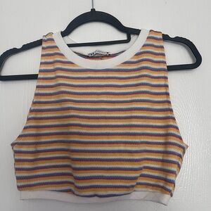 Zara Colorful Striped Sleeveless Top